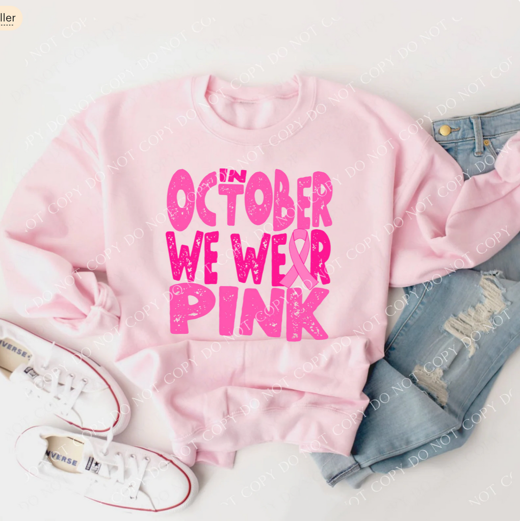 in October we wear pink