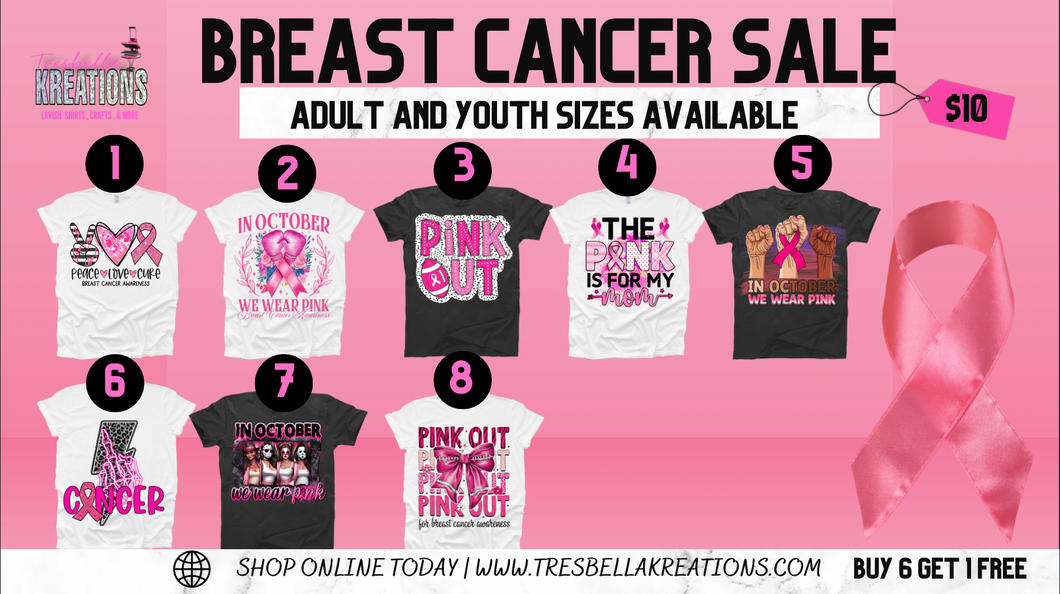 BREAST CANCER SALE $10 SALE PART 1