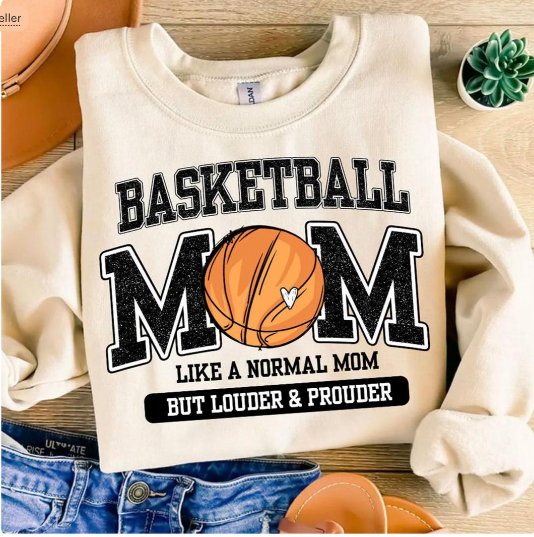 BASKETBALL MOM FLEECE PULLOVER