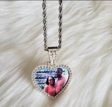 Load image into Gallery viewer, Custom Heart silver necklace
