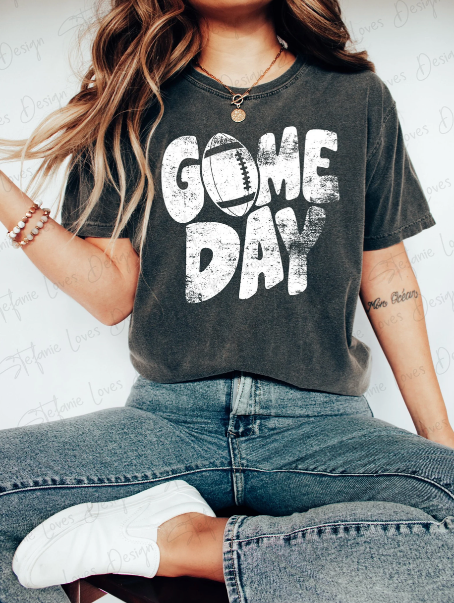 Distressed football game day